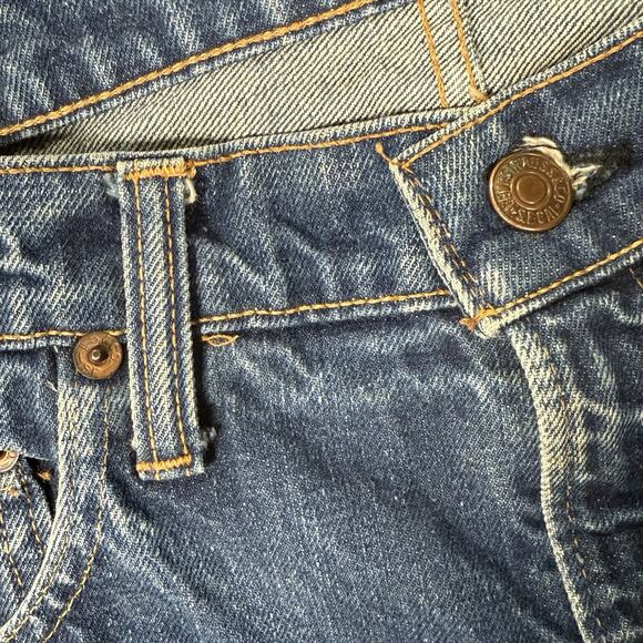 VTG 1960s Levi’s 505 BIG E Denim Jeans 36x30 Talon 42 Made USA Dark Blue Rare - Picture 3 of 15